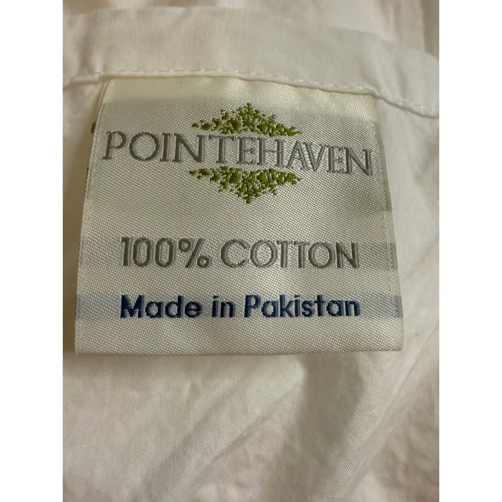 Pointe Haven White Flat Sheet King Size Made in Pakistan 100% Cotton